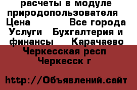 расчеты в модуле природопользователя › Цена ­ 3 000 - Все города Услуги » Бухгалтерия и финансы   . Карачаево-Черкесская респ.,Черкесск г.